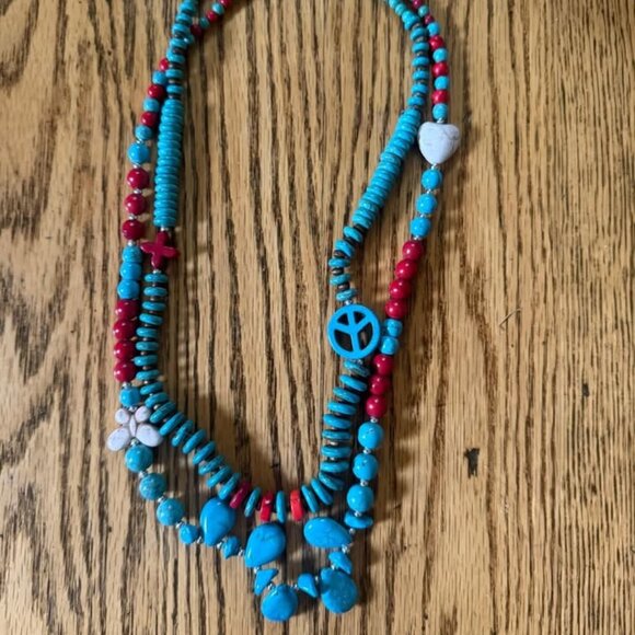 Vibrant turquoise necklace - Picture 1 of 3